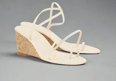 Ancient Greek Chora Mid Wedge- off white