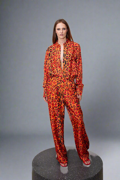 FINNEY SALINAS SILK TROUSER Red Jaguar FINNEY SALINAS SILK TROUSER Red Jaguar