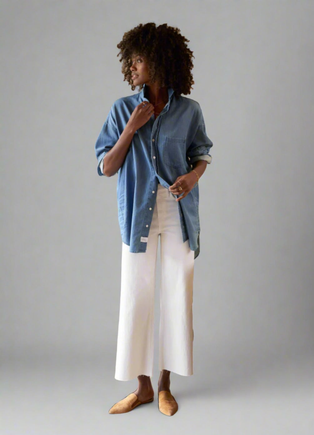 Frank & Eileen Galway Gaucho Jean -White Frank & Eileen Galway Gaucho Jean -White