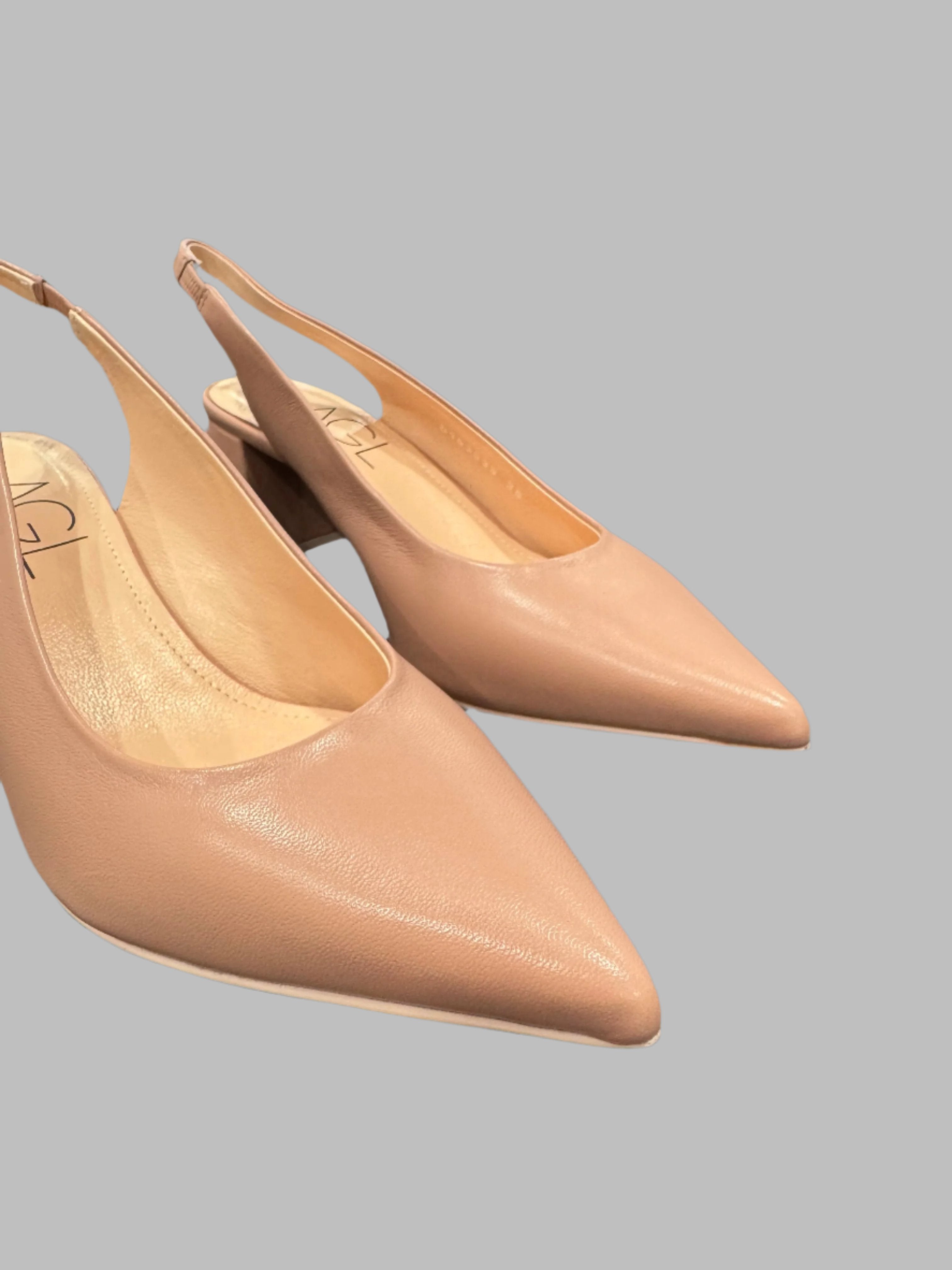 AGL Dodi Sling back pump- Tan AGL Dodi Sling back pump- Tan