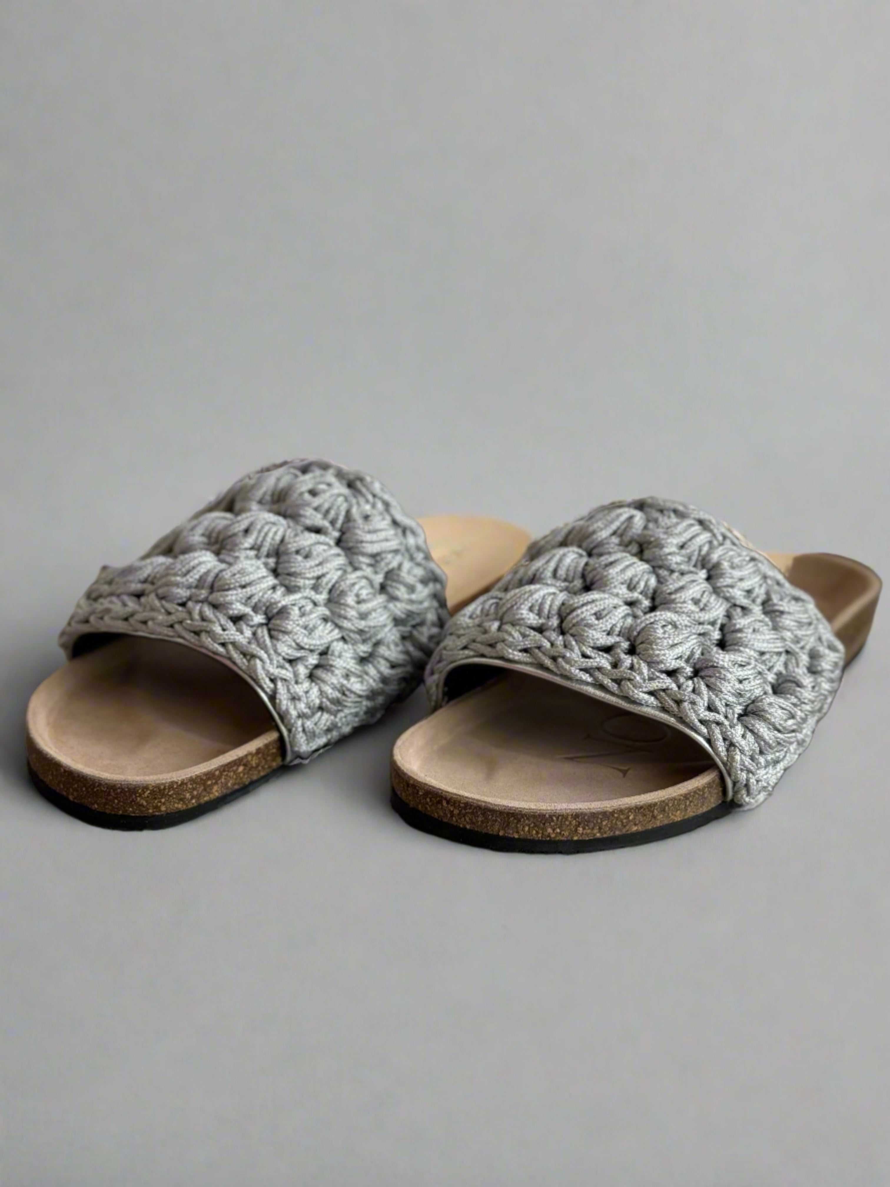 JW Anderson POPCORN SLIDES- silver JW Anderson POPCORN SLIDES- silver