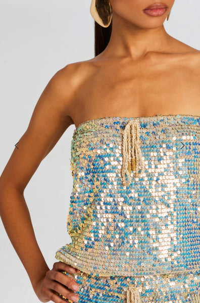 Retrofete HANALISE SEQUIN CROCHET JUMPSUIT