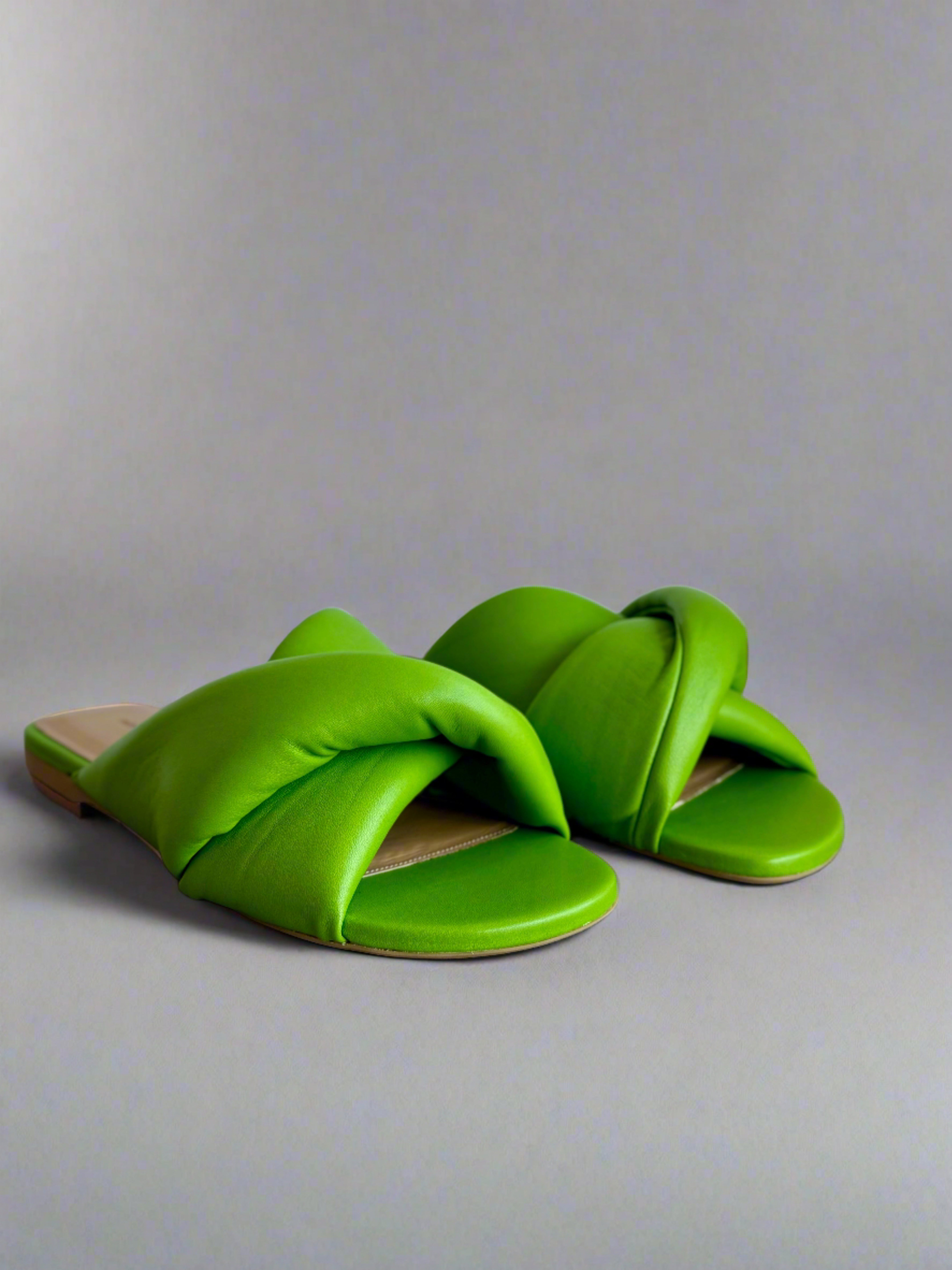 JW Anderson Flat Twist Sandal- Lime JW Anderson Flat Twist Sandal- Lime