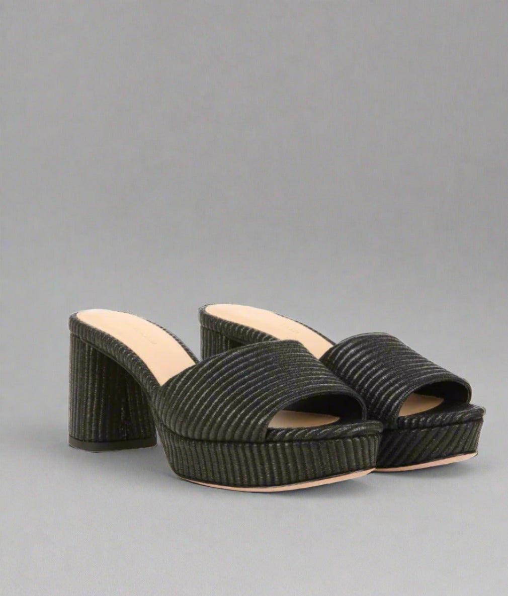 Veronica Beard DALI RAFFIA PLATFORM SANDAL- Black Veronica Beard DALI RAFFIA PLATFORM SANDAL- Black
