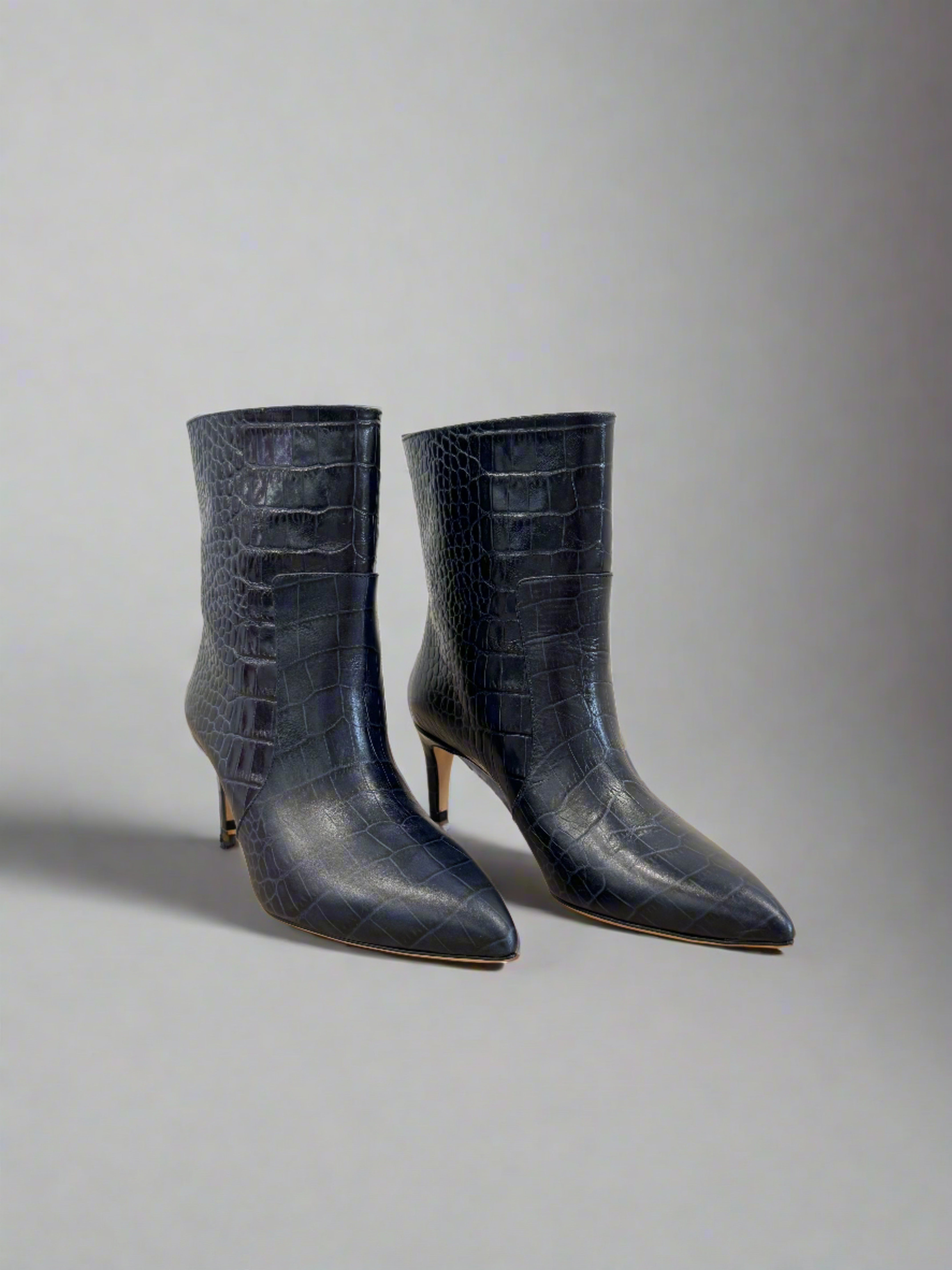 Paris Texas Midnight & Croc Boot- Blue Notte Paris Texas Midnight & Croc Boot- Blue Notte