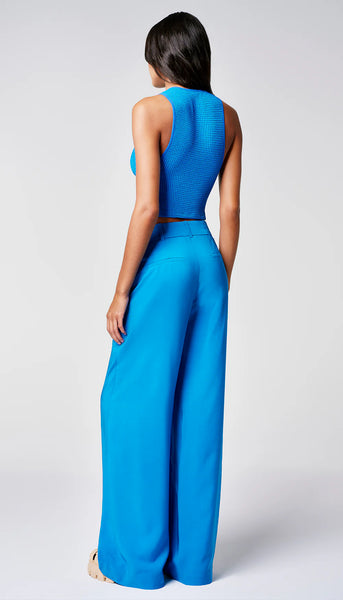 SMYTHE PLEATED TROUSER- Aegean Blue