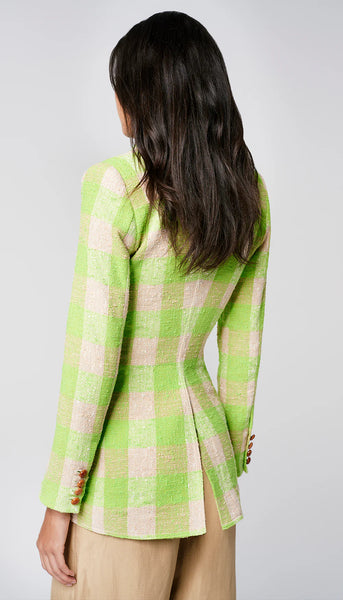 SMYTHE BIRKIN BLAZER- Lime Check