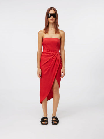 LaPointe Coated Jersey One Shoulder Dress