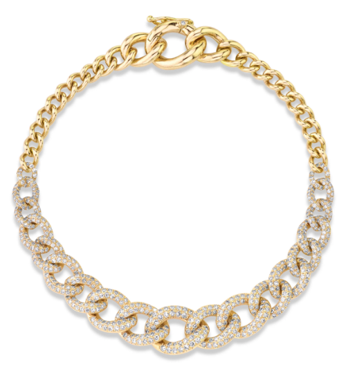 SHAY DIAMOND GRADUAL PAVE LINK BRACELET SHAY DIAMOND GRADUAL PAVE LINK BRACELET