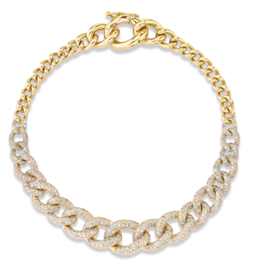 SHAY DIAMOND GRADUAL PAVE LINK BRACELET