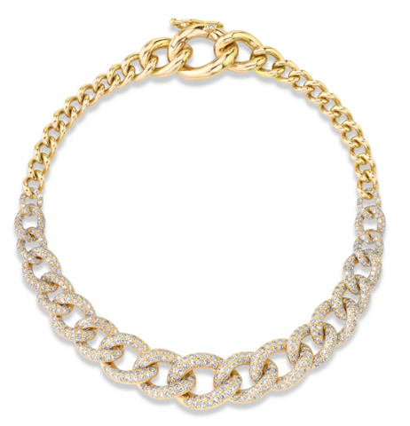 Sydney Evan Yellow Gold and Pave Diamond Eternity Heart Ring