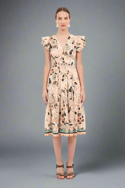 Ulla Johnson Angelica Dress- Pearl Flora Ulla Johnson Angelica Dress- Pearl Flora