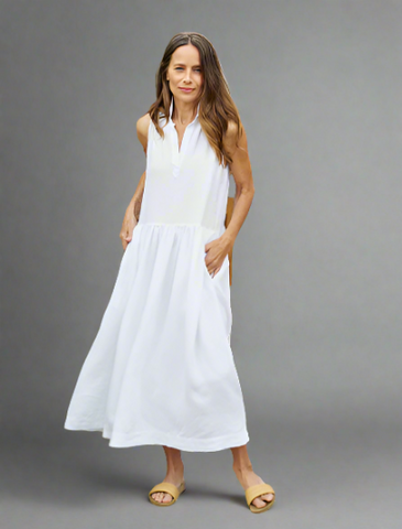 Veronica Beard Iker Puffed-Sleeve Dress Vivid Orchid