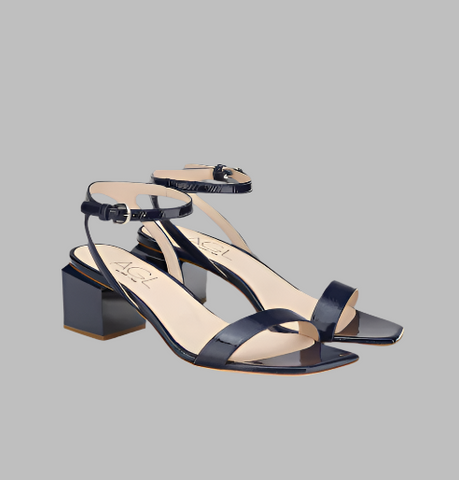 Santoni WOMEN'S ORANGE LEATHER DOUBLE-BUCKLE SLIDE SANDAL