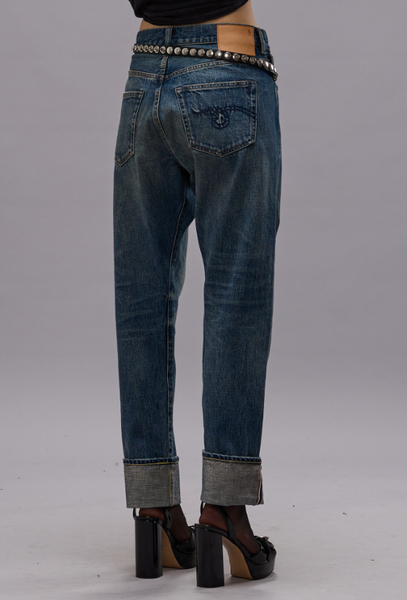 R13 Crossover Jean- ASPEN SELVEDGE BLUE