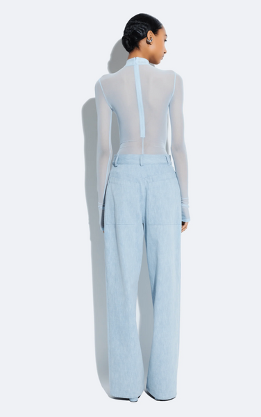 Lapointe Washed Denim Straight Leg Pant