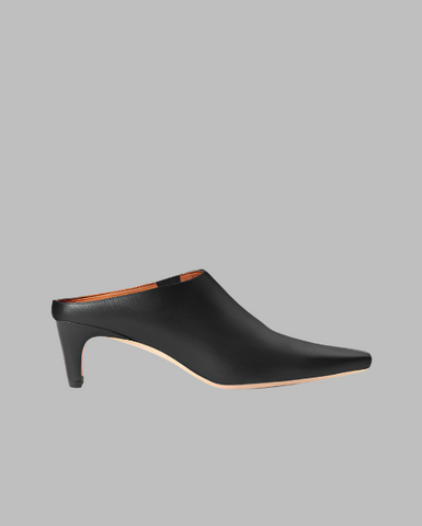 Santoni WOMEN'S ORANGE LEATHER DOUBLE-BUCKLE SLIDE SANDAL