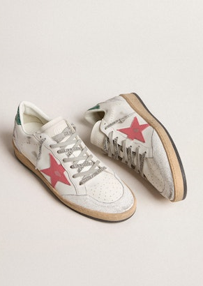 Golden Goose Ballstar WHITE/MINERAL RED/GREEN Golden Goose Ballstar WHITE/MINERAL RED/GREEN