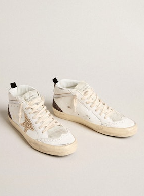 Golden Goose Mid Star  WHITE/ICE/GOLD/BROWN Golden Goose Mid Star  WHITE/ICE/GOLD/BROWN
