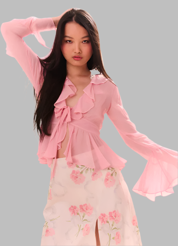 LoveShackFancy Ovidia Top- Pink LoveShackFancy Ovidia Top- Pink