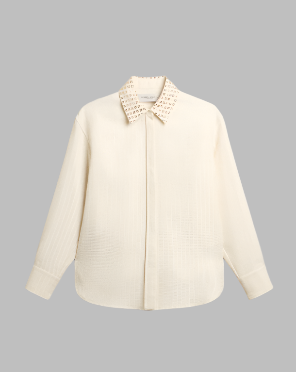 Golden Goose Women's shirt with crystal-embellished collar- Papyrus Golden Goose Women's shirt with crystal-embellished collar- Papyrus