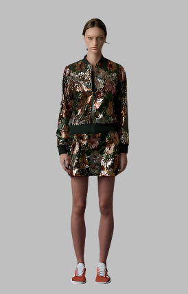 Le Superbe Fall Floral Sequin Bomber Le Superbe Fall Floral Sequin Bomber
