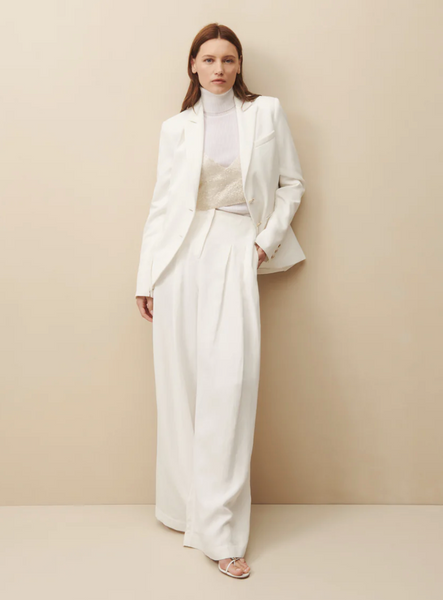 TWP DREW PANT IN COATED VISCOSE LINEN