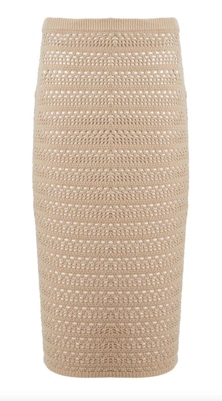 SER.O.YA MARJORIE KNIT CROCHET MAXI SKIRT SER.O.YA MARJORIE KNIT CROCHET MAXI SKIRT