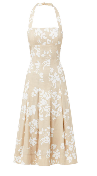 Veronica Beard AMALIA STRETCH-LINEN DRESS