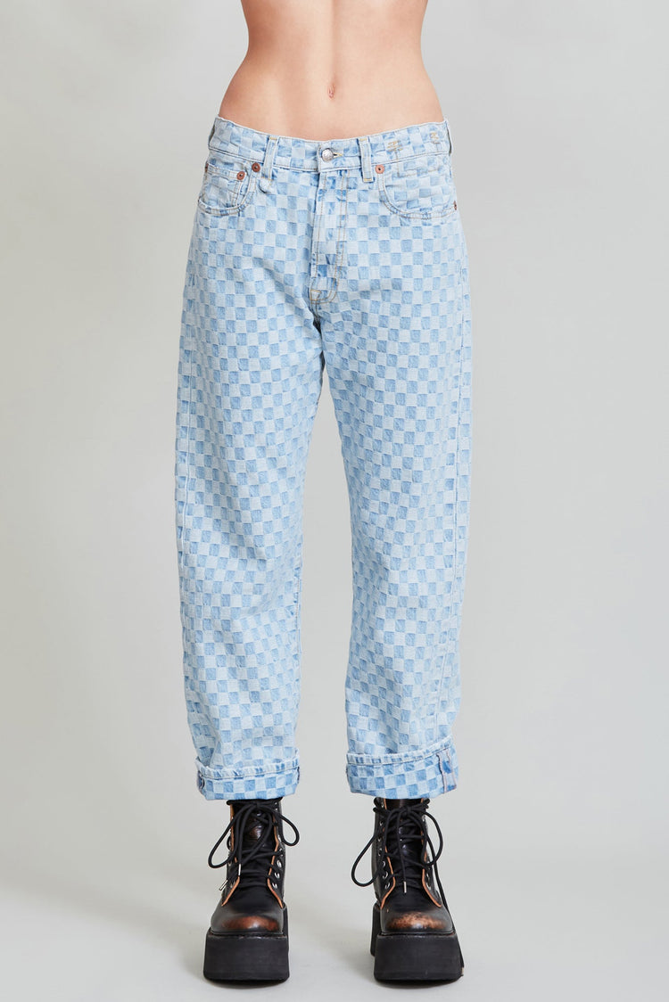 R13 Boyfriend Jean - Checkerboard R13 Boyfriend Jean - Checkerboard