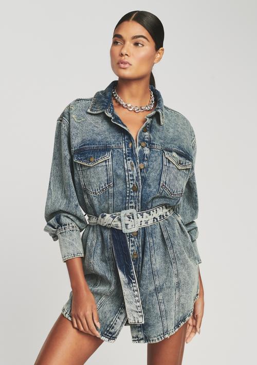 Retrofete ODETTE SHIRTDRESS -oceanside Retrofete ODETTE SHIRTDRESS -oceanside