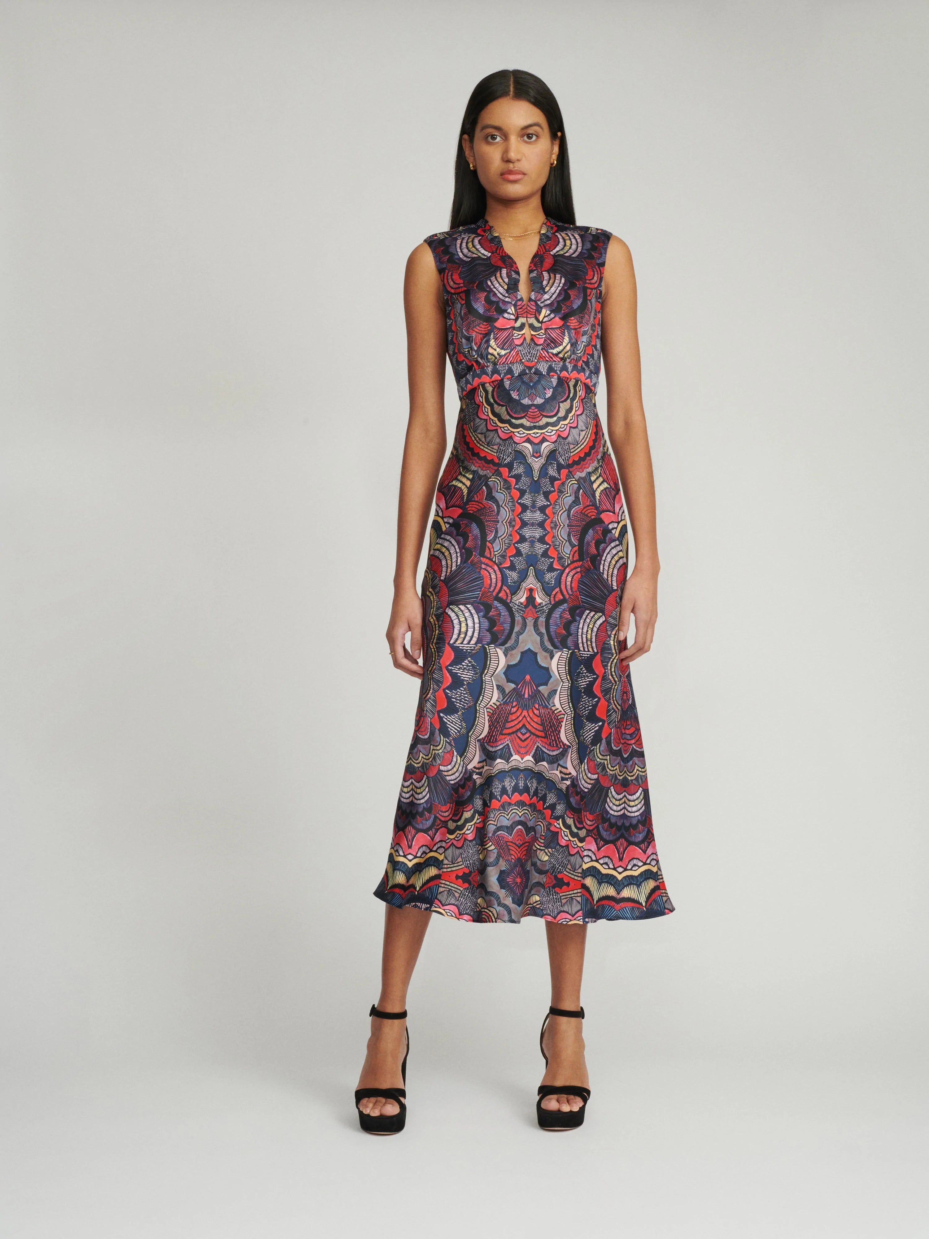 Saloni Tabitha B Dress in Nightfall Prism print Saloni Tabitha B Dress in Nightfall Prism print