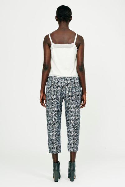 Raquel Allegra Painted Rivers Hand Painted Silk Sunday Pant