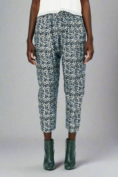 Raquel Allegra Painted Rivers Hand Painted Silk Sunday Pant
