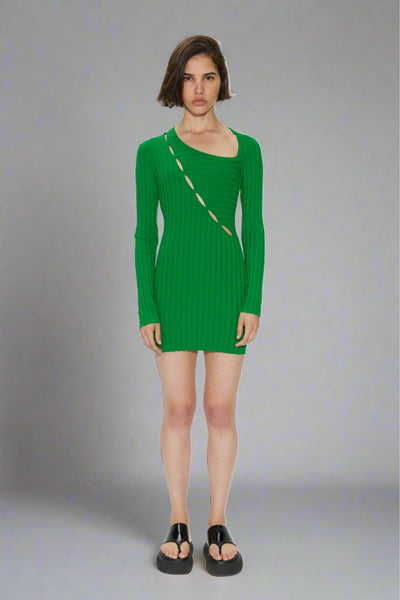 Cotton Citizen CAPRI CUT OUT DRESS- Kelly green