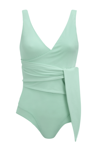 Lisa Marie Fernandez dree louise seafoam crepe maillot