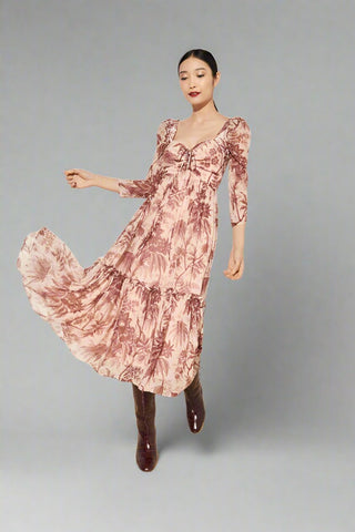 Raquel Allegra Pale Rose Dip Dye Slip Dress