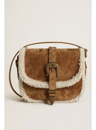 Golden Goose RODEO BAG SMALL MERINO AND SUEDE BODY