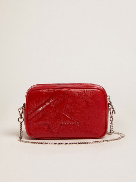 Golden Goose Mini Star Bag in red patent leather with tone-on-tone star Golden Goose Mini Star Bag in red patent leather with tone-on-tone star