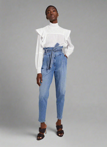 R13 Boyfriend Jean- Aspen Selvedge Blue