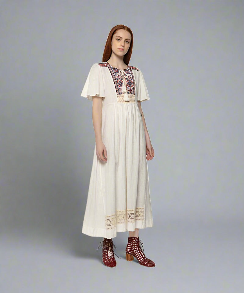 Forte Forte “brodèrie de fez” slub gauzy dress Forte Forte “brodèrie de fez” slub gauzy dress