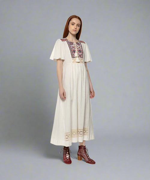Forte Forte “brodèrie de fez” slub gauzy dress