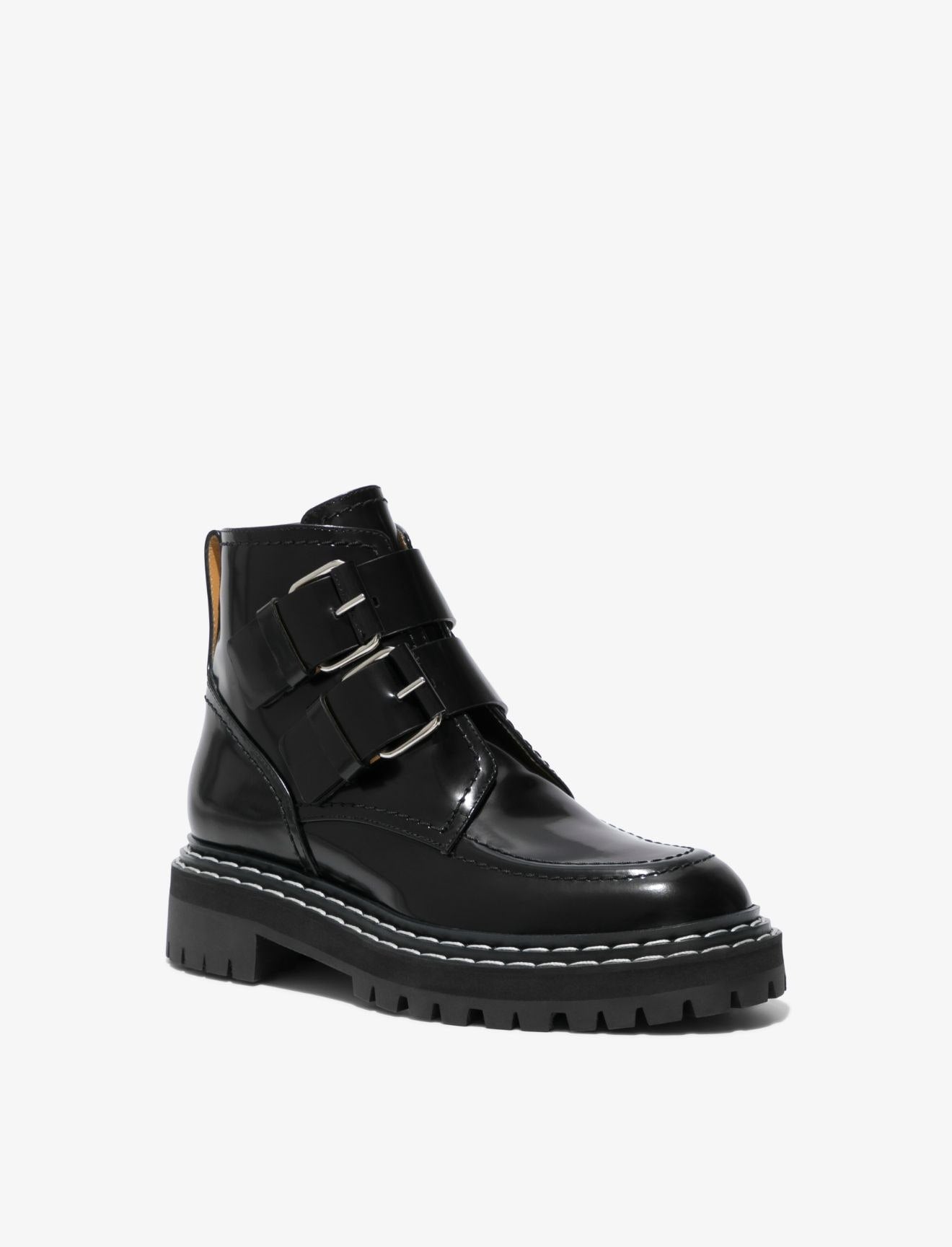 Proenza Schouler Lug Sole Buckle Boots Black Proenza Schouler Lug Sole Buckle Boots Black