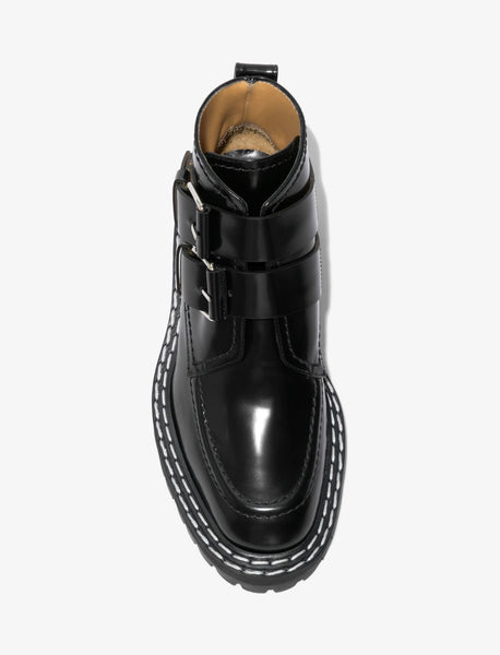 Proenza Schouler Lug Sole Buckle Boots Black