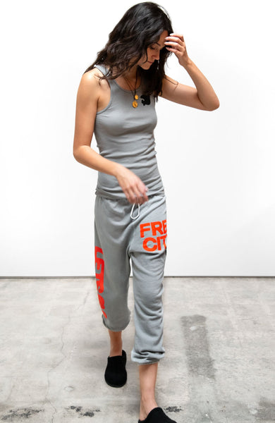 FREECITY LETSGO OG SUPERVINTAGE sweatpant - silver plant