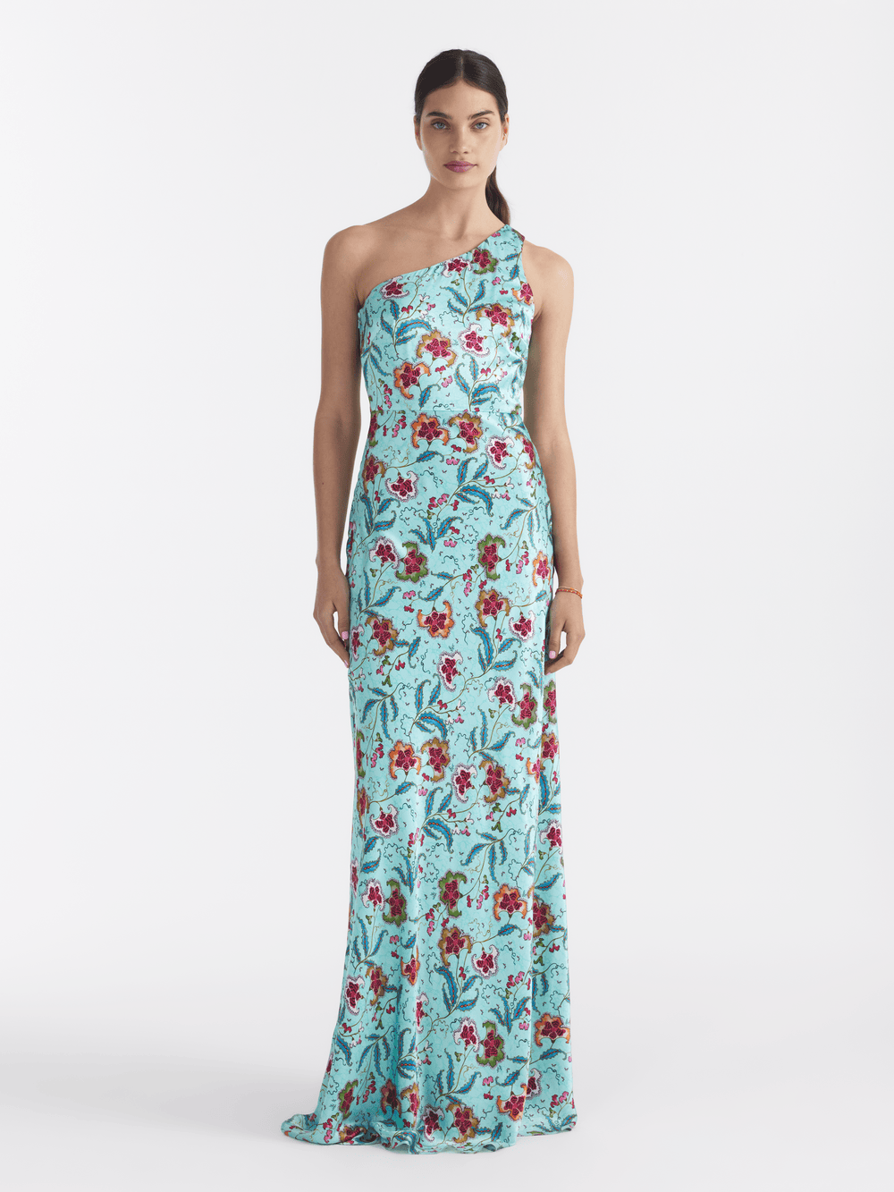 Saloni Justine Midi Dress In Delemare Tea Lotus boutiques