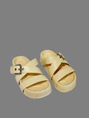 AGL Jane Slide Sandal with buckle- Gesso