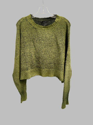 STAUD CROPPED HAMPTON SWEATER-Olive