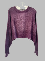 Avant Toi Knitted Pullover- Plum/Black