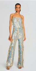 Retrofete HANALISE SEQUIN CROCHET JUMPSUIT